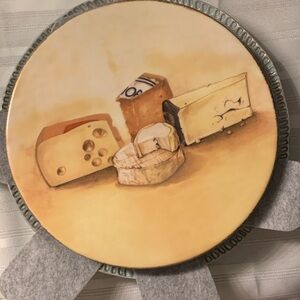 William and Sonoma cheese plate for appetizers or tapas a glass dome may fit